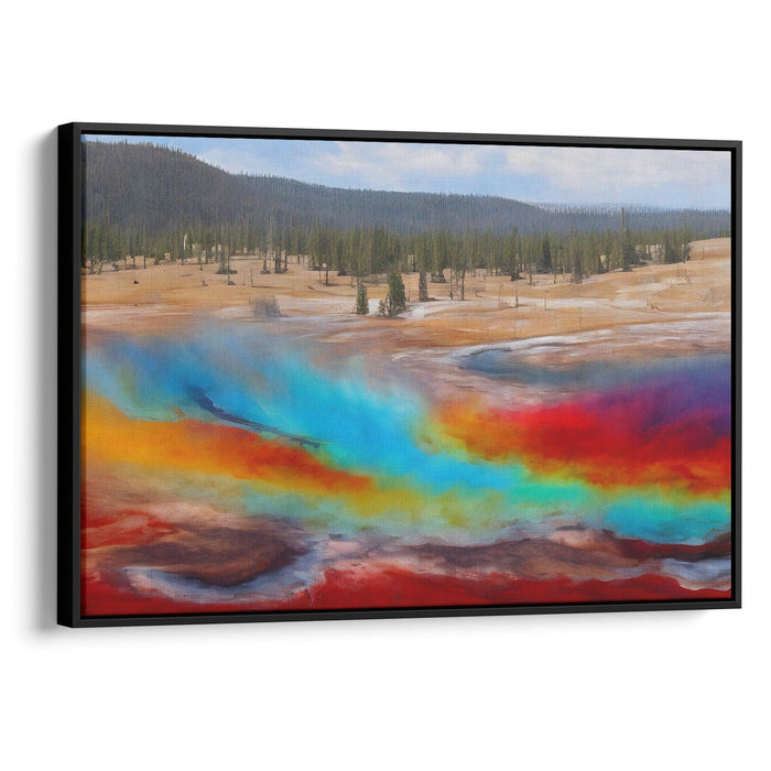 Abstract Yellowstone National Park Print - Canvas Art Print by Kanvah