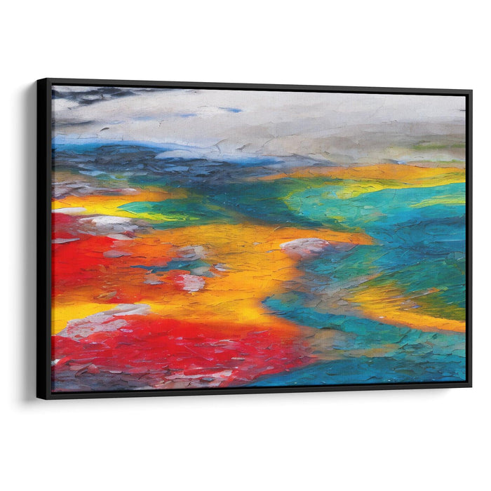 Abstract Yellowstone National Park Print - Canvas Art Print by Kanvah