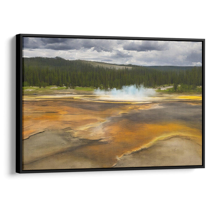 Abstract Yellowstone National Park Print - Canvas Art Print by Kanvah