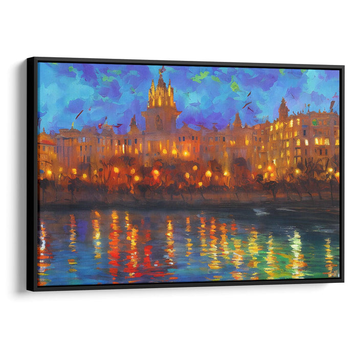 Impressionism Barcelona Print - Canvas Art Print by Kanvah