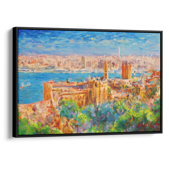 Impressionism Barcelona Print - Canvas Art Print by Kanvah