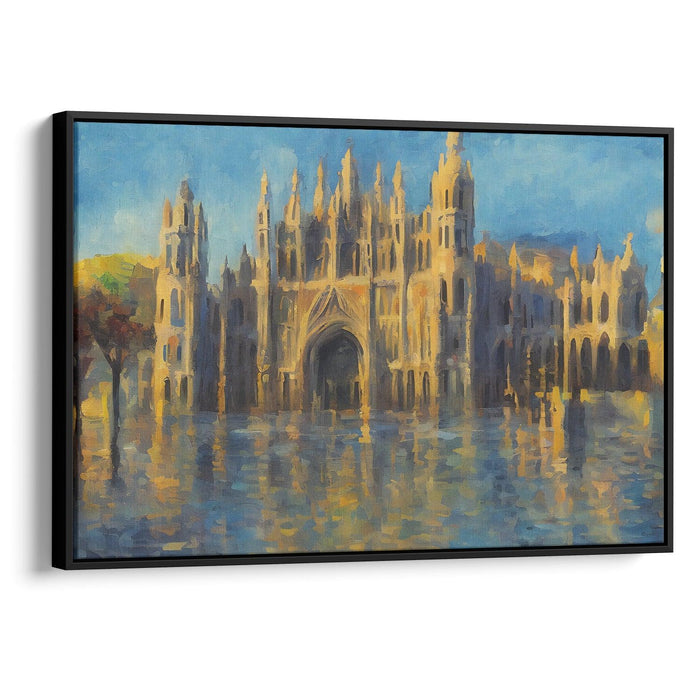 Impressionism Barcelona Print - Canvas Art Print by Kanvah