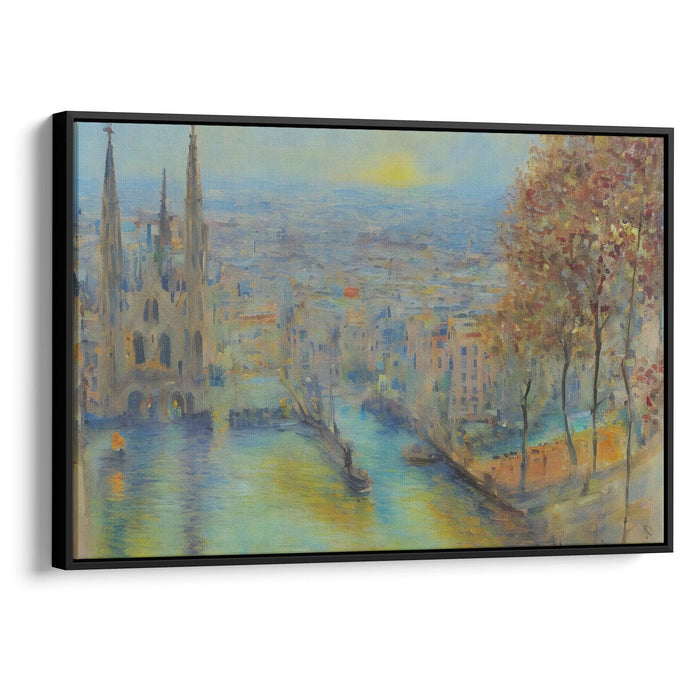 Impressionism Barcelona Print - Canvas Art Print by Kanvah