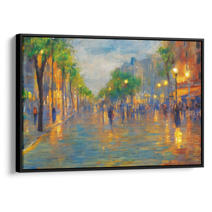 Impressionism Barcelona Print - Canvas Art Print by Kanvah