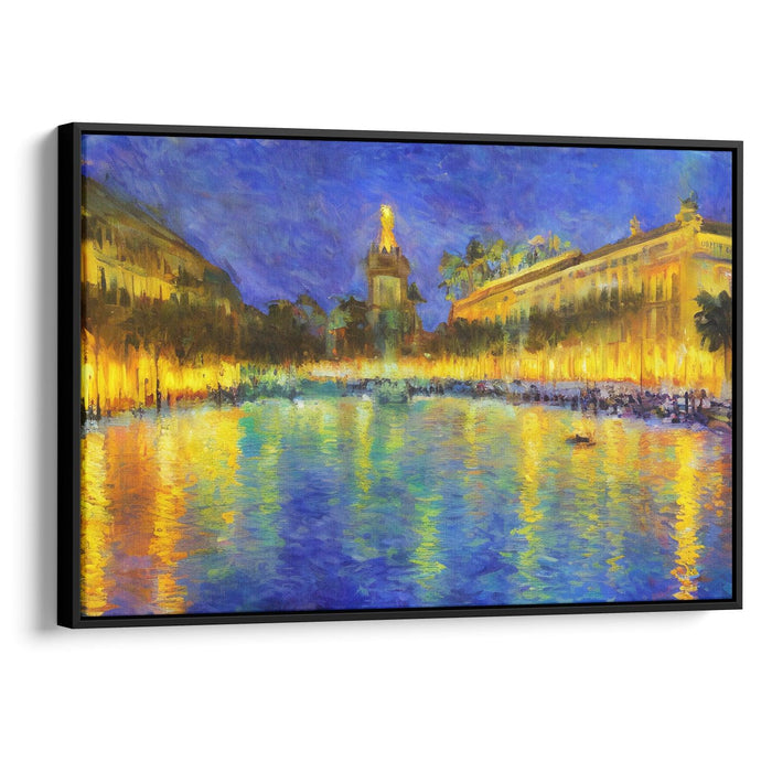 Impressionism Barcelona Print - Canvas Art Print by Kanvah