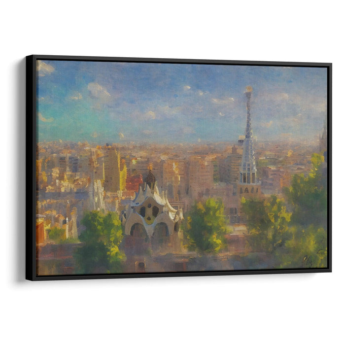 Impressionism Barcelona Print - Canvas Art Print by Kanvah