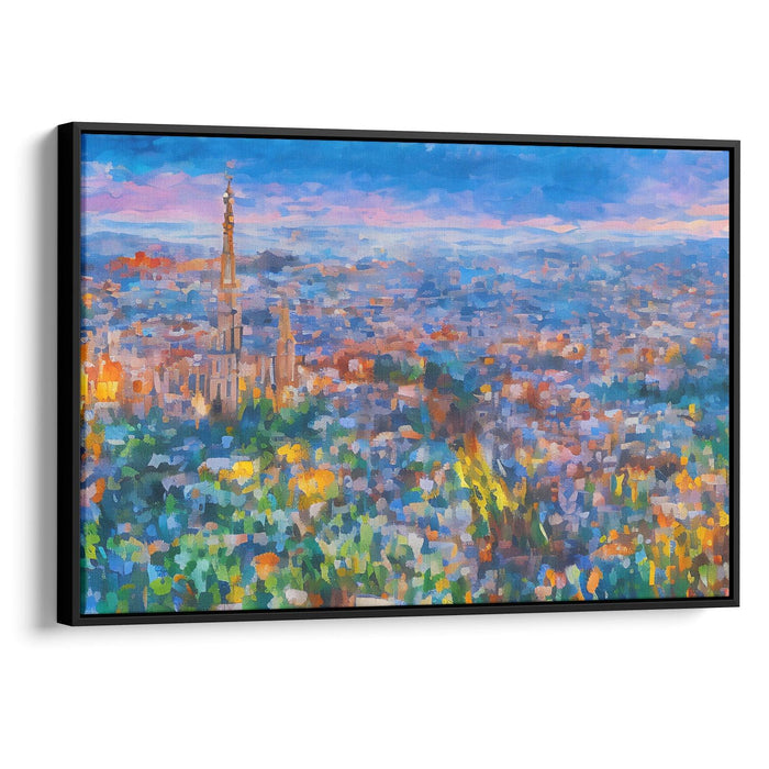 Impressionism Barcelona Print - Canvas Art Print by Kanvah