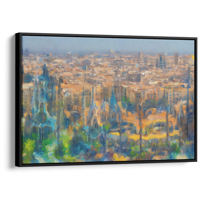 Impressionism Barcelona Print - Canvas Art Print by Kanvah