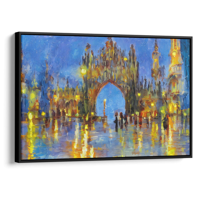 Impressionism Barcelona Print - Canvas Art Print by Kanvah