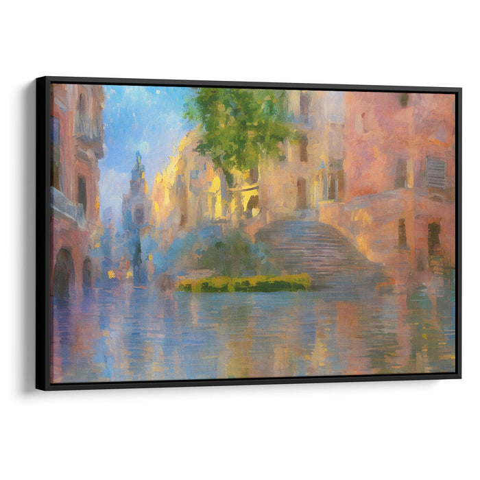 Impressionism Barcelona Print - Canvas Art Print by Kanvah