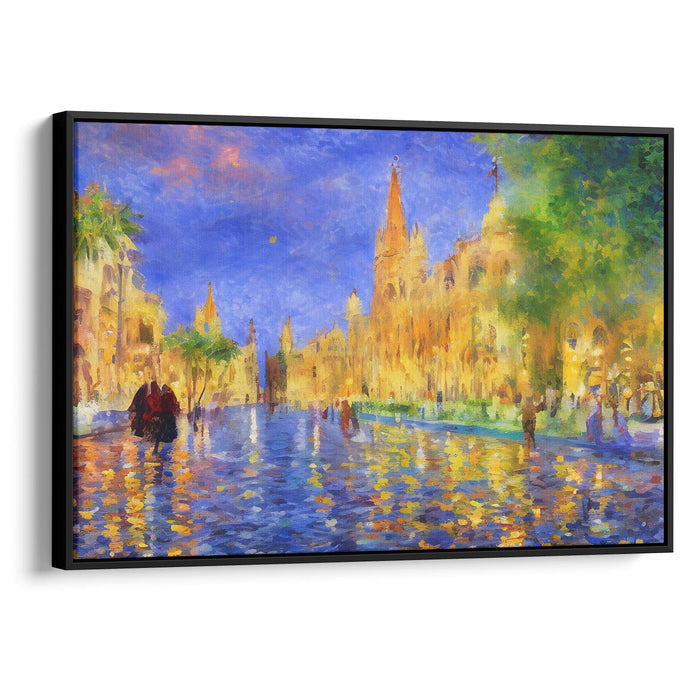 Impressionism Barcelona Print - Canvas Art Print by Kanvah