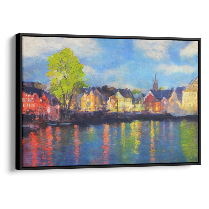 Impressionism Bergen Print - Canvas Art Print by Kanvah