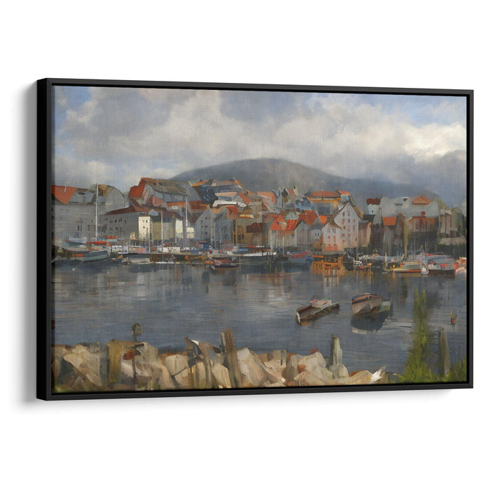 Realism Bergen Print - Canvas Art Print by Kanvah