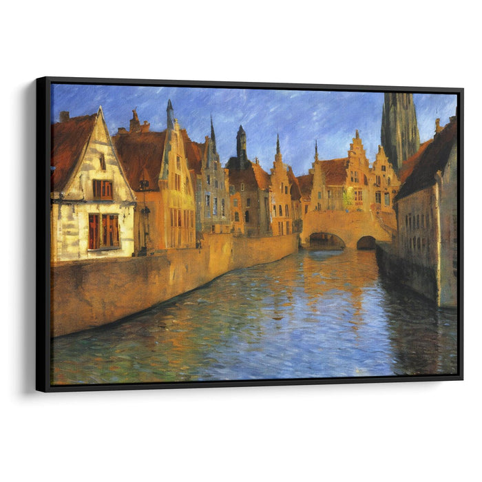 Impressionism Bruges Print - Canvas Art Print by Kanvah