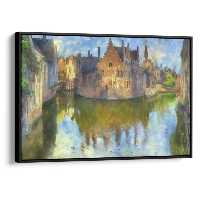 Impressionism Bruges Print - Canvas Art Print by Kanvah