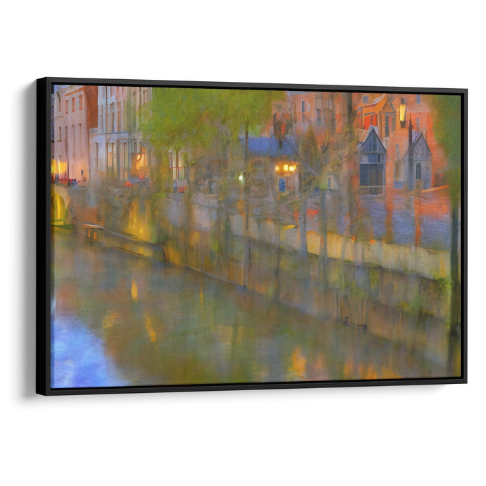 Impressionism Bruges Print - Canvas Art Print by Kanvah