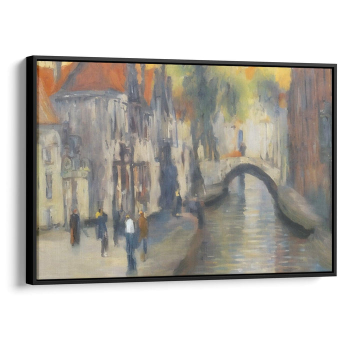 Impressionism Bruges Print - Canvas Art Print by Kanvah