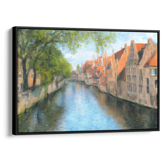 Impressionism Bruges Print - Canvas Art Print by Kanvah