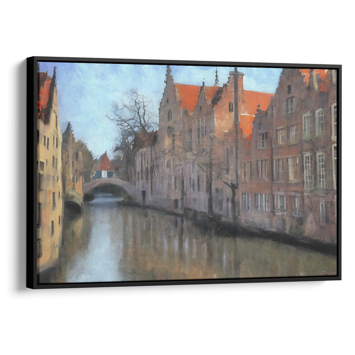 Impressionism Bruges Print - Canvas Art Print by Kanvah