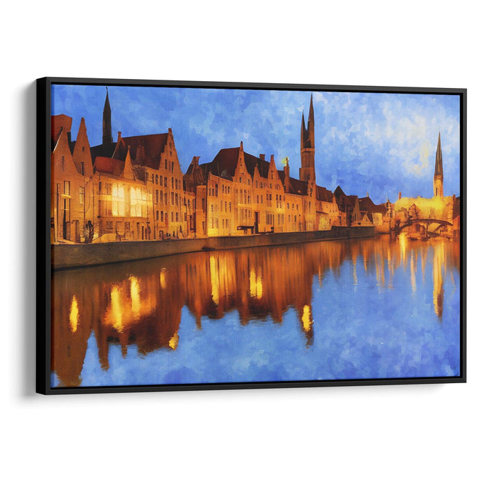 Impressionism Bruges Print - Canvas Art Print by Kanvah