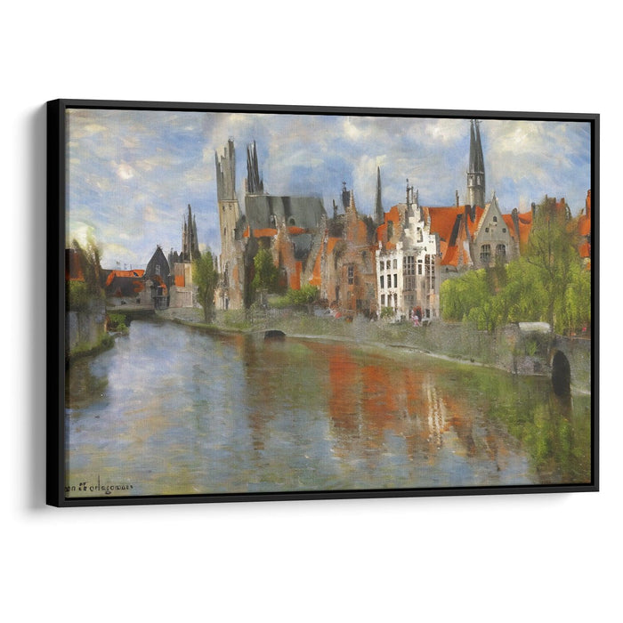 Impressionism Bruges Print - Canvas Art Print by Kanvah