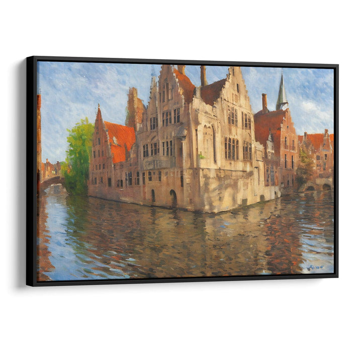 Impressionism Bruges Print - Canvas Art Print by Kanvah