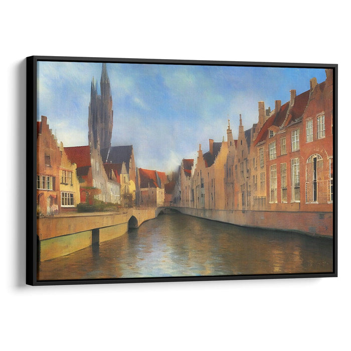 Impressionism Bruges Print - Canvas Art Print by Kanvah