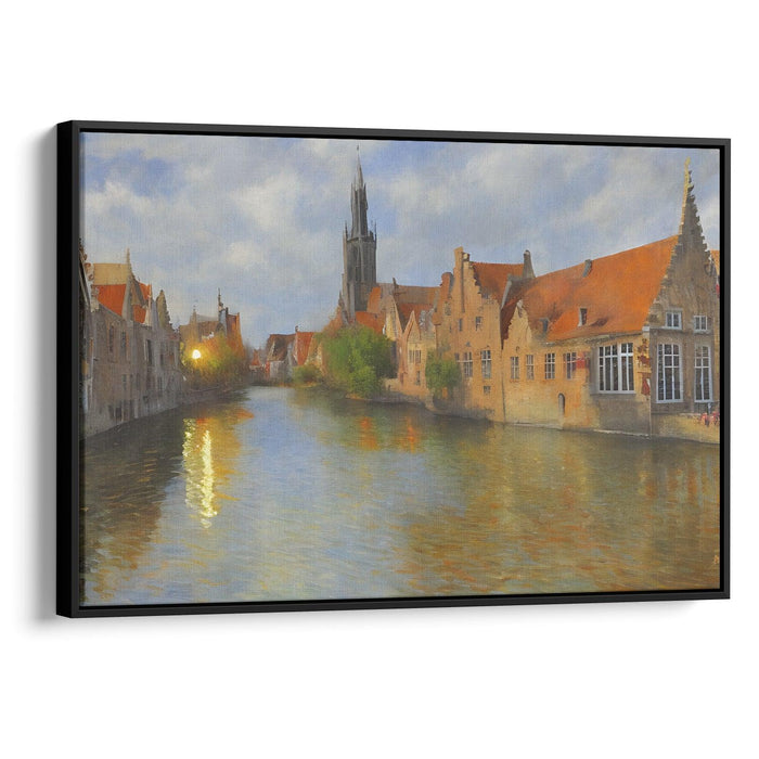 Impressionism Bruges Print - Canvas Art Print by Kanvah