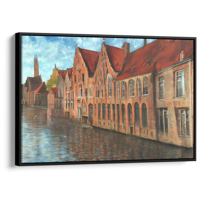 Realism Bruges Print - Canvas Art Print by Kanvah