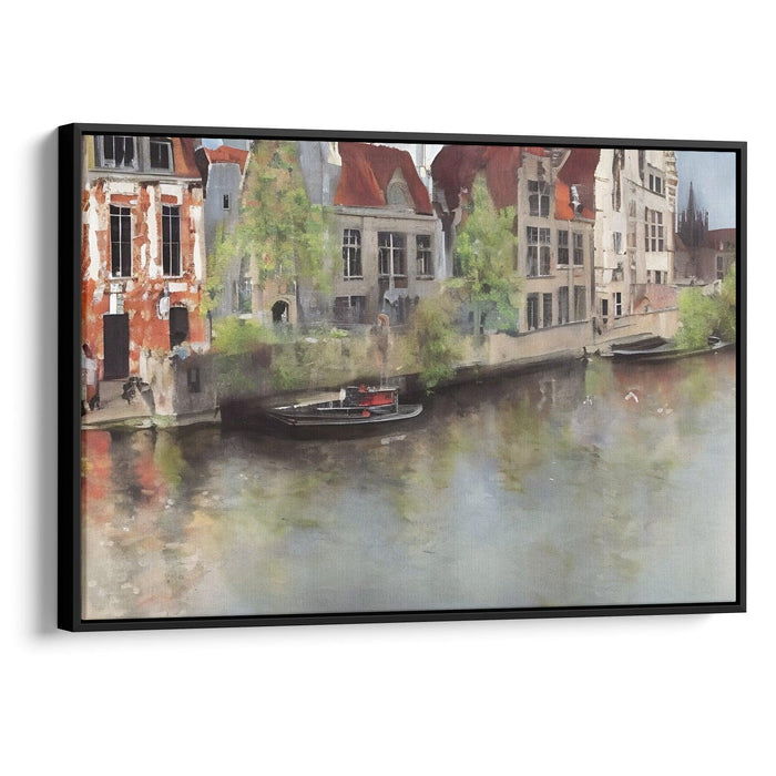 Realism Bruges Print - Canvas Art Print by Kanvah