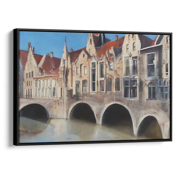 Realism Bruges Print - Canvas Art Print by Kanvah