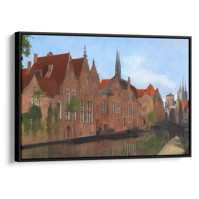 Realism Bruges Print - Canvas Art Print by Kanvah