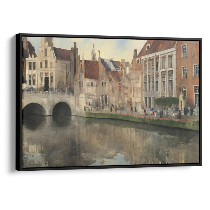 Realism Bruges Print - Canvas Art Print by Kanvah