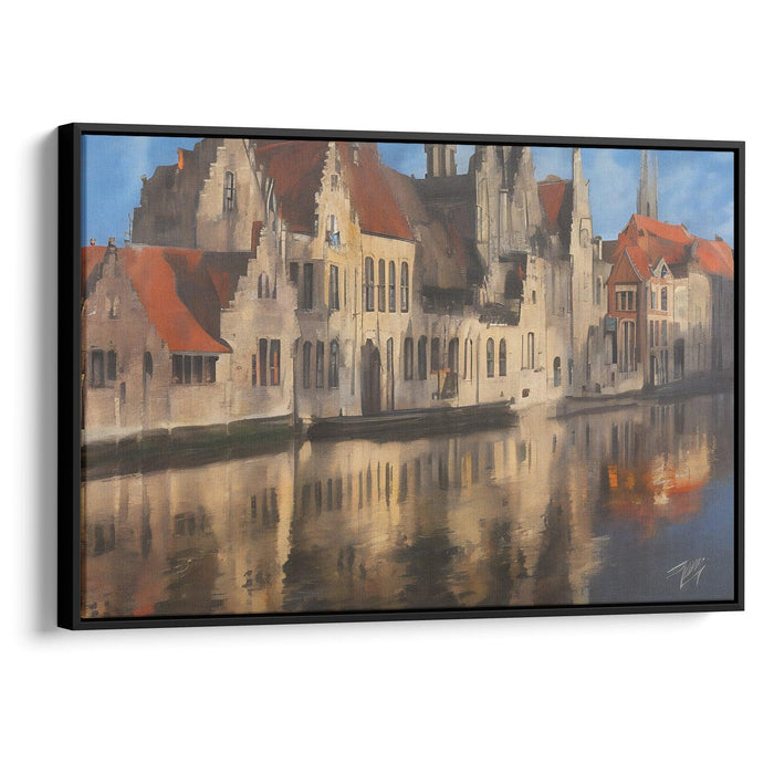 Realism Bruges Print - Canvas Art Print by Kanvah