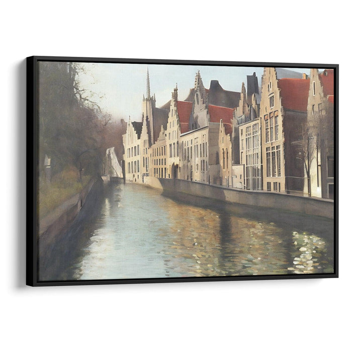 Realism Bruges Print - Canvas Art Print by Kanvah