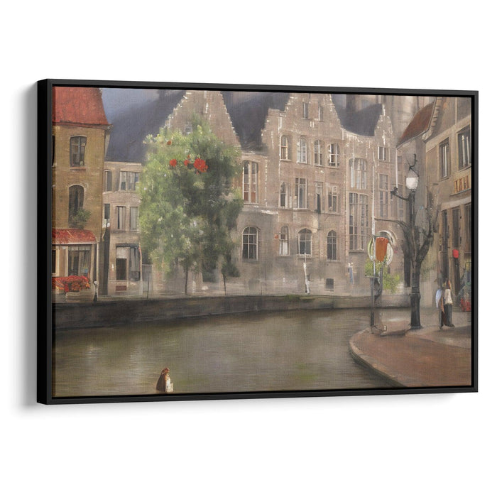 Realism Bruges Print - Canvas Art Print by Kanvah