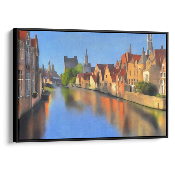 Realism Bruges Print - Canvas Art Print by Kanvah