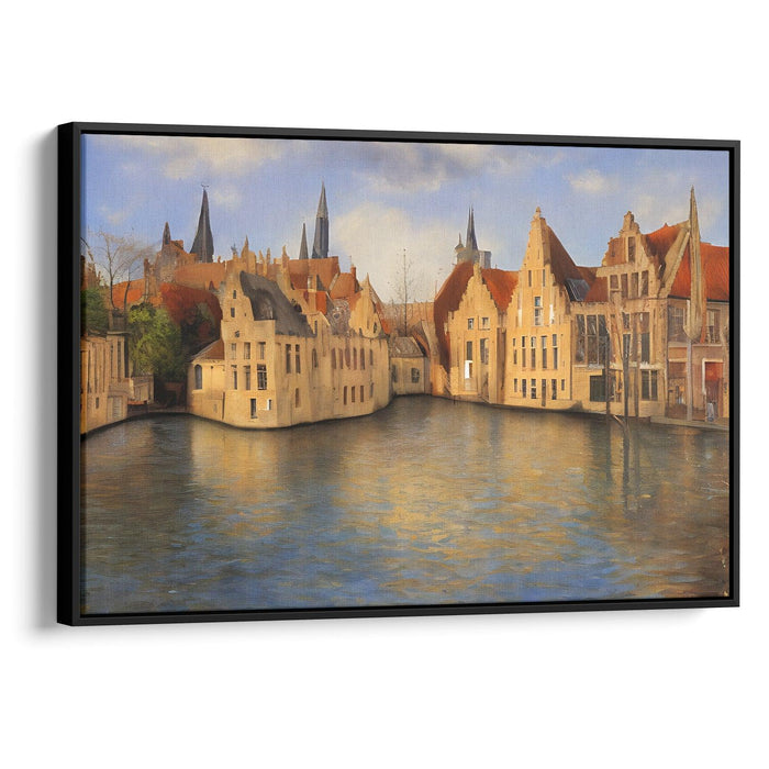 Realism Bruges Print - Canvas Art Print by Kanvah