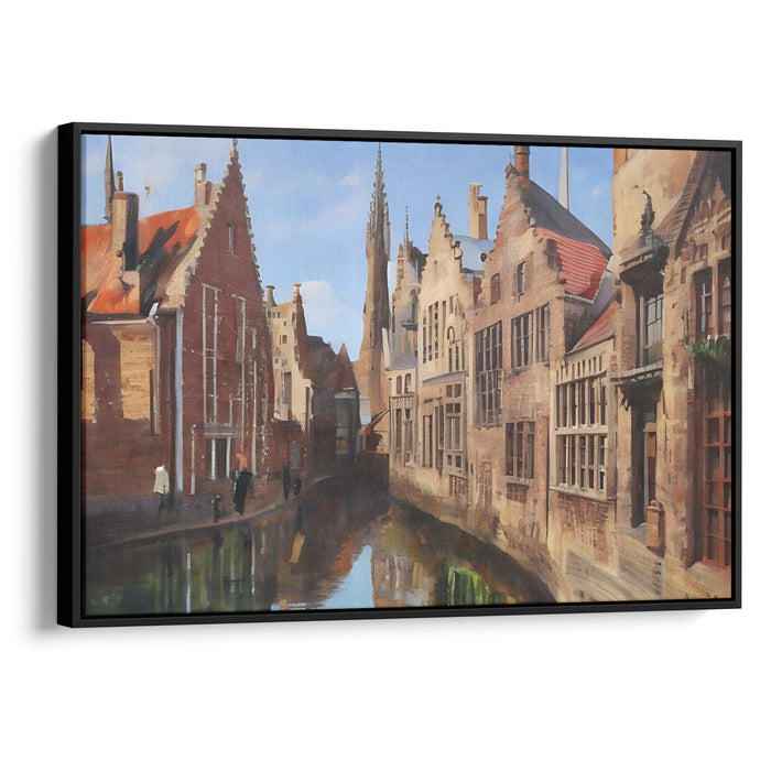 Realism Bruges Print - Canvas Art Print by Kanvah