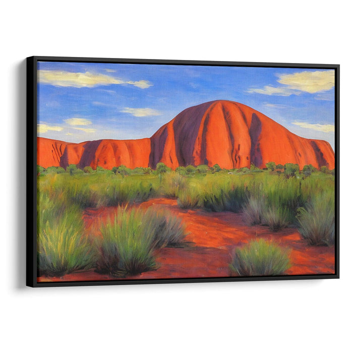 Impressionism Uluru Print - Canvas Art Print by Kanvah