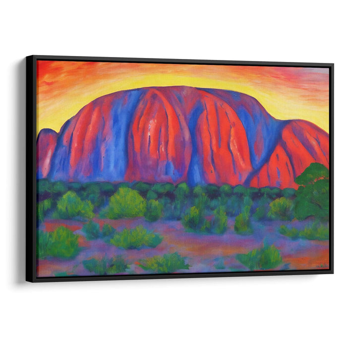 Impressionism Uluru Print - Canvas Art Print by Kanvah