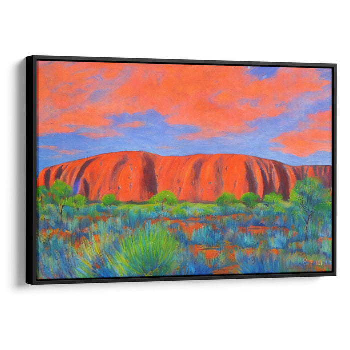 Impressionism Uluru Print - Canvas Art Print by Kanvah