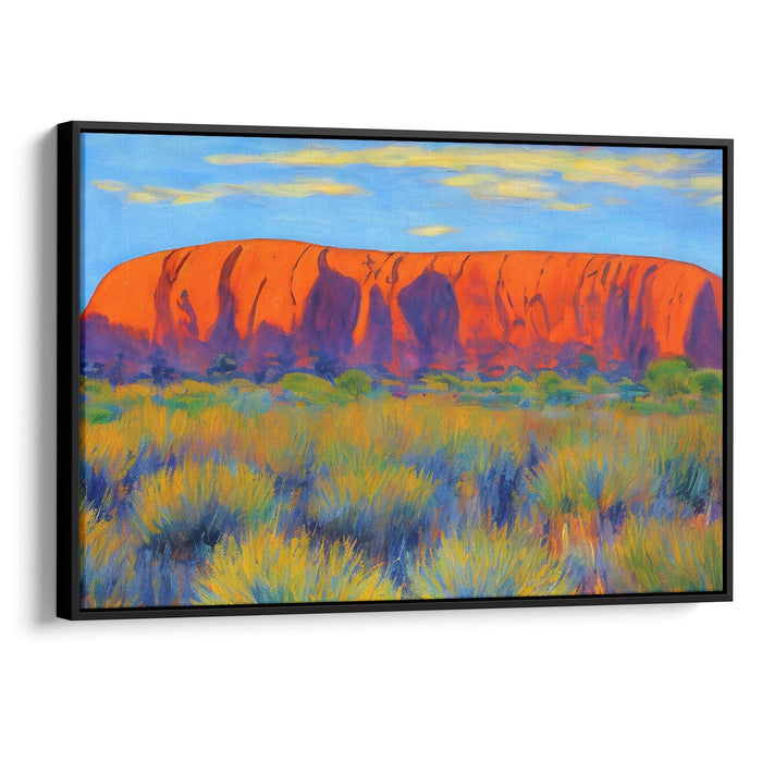 Impressionism Uluru Print - Canvas Art Print by Kanvah