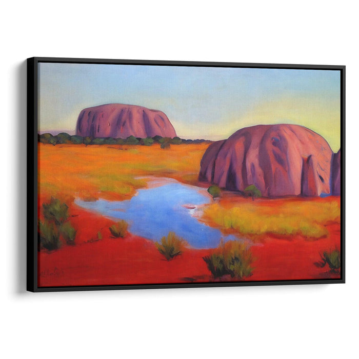 Impressionism Uluru Print - Canvas Art Print by Kanvah