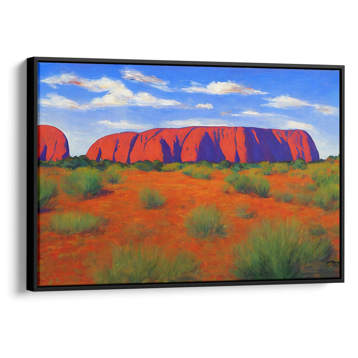 Impressionism Uluru Print - Canvas Art Print by Kanvah