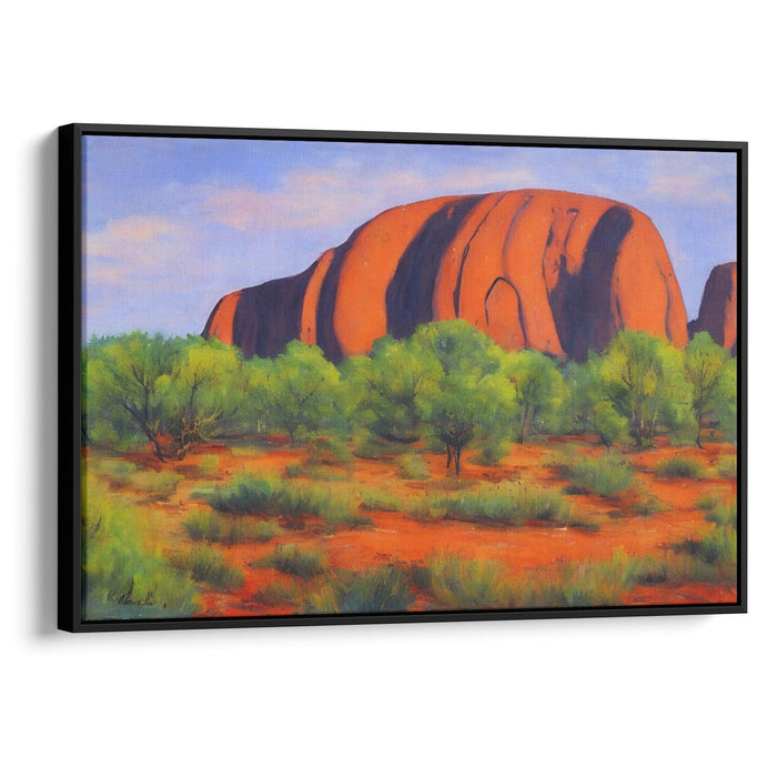 Impressionism Uluru Print - Canvas Art Print by Kanvah