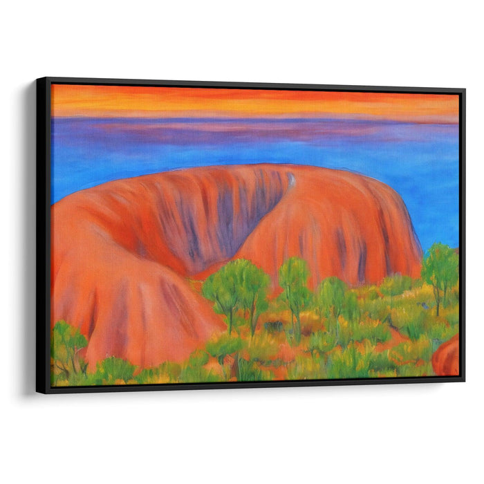 Impressionism Uluru Print - Canvas Art Print by Kanvah