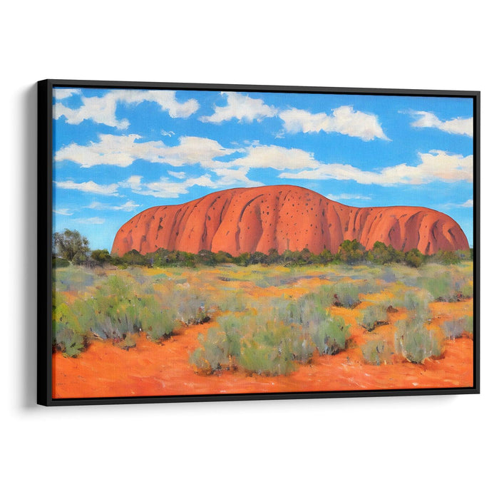 Impressionism Uluru Print - Canvas Art Print by Kanvah