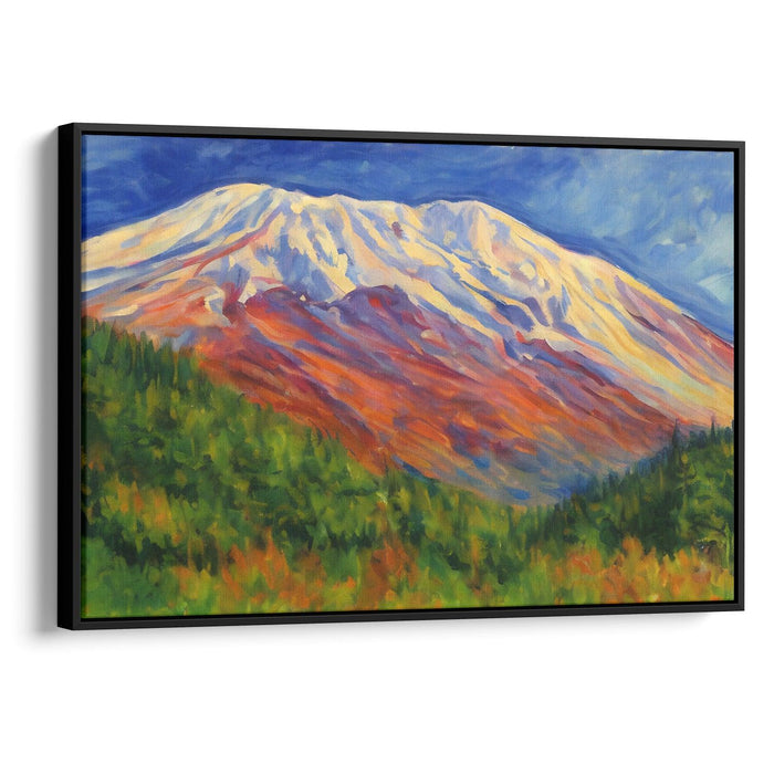 Impressionism Mount St. Helens Print - Canvas Art Print by Kanvah