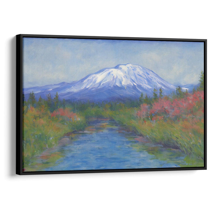 Impressionism Mount St. Helens Print - Canvas Art Print by Kanvah